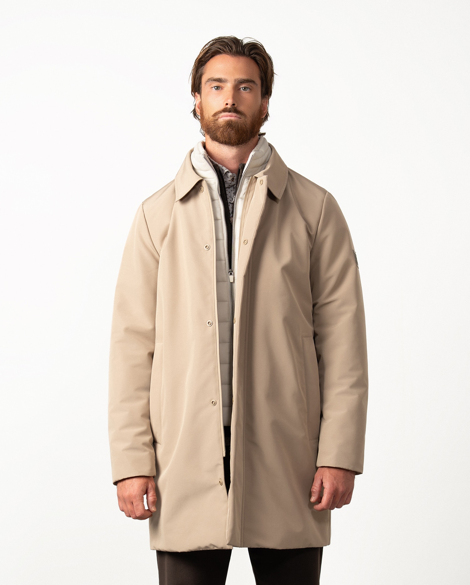 Gabardina de hombre acolchada con vista-chaleco desmontable - Etiem - Arena Arena-1