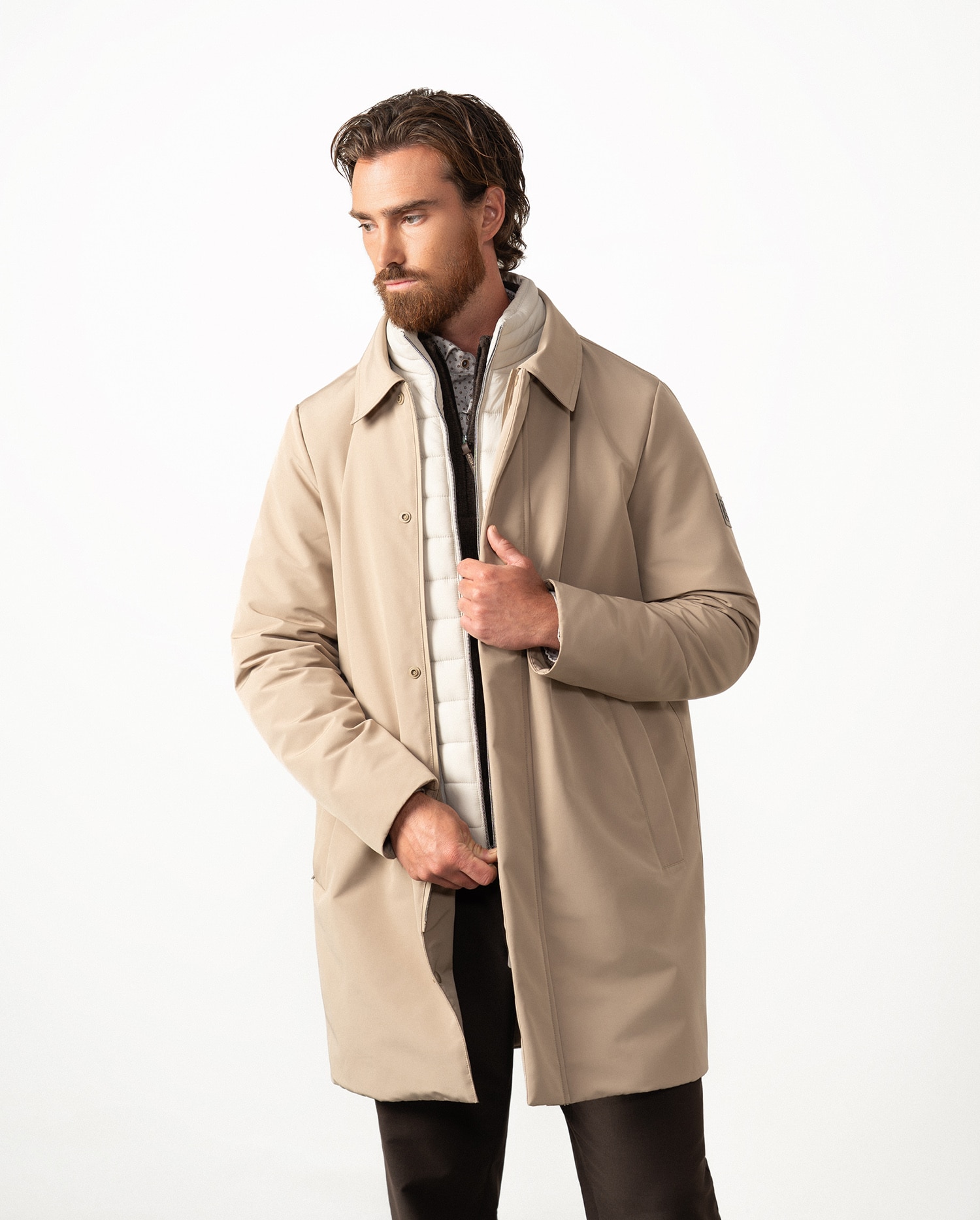 Gabardina de hombre acolchada con vista-chaleco desmontable - Etiem - Arena Arena-2