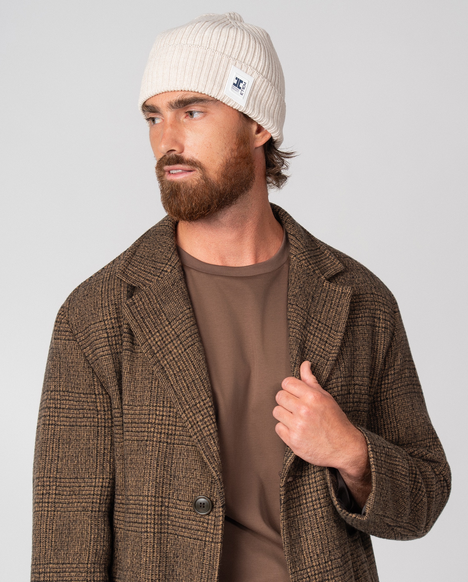 Imagen 0 de Abrigo de hombre oversize en cuadro gales Multicolor