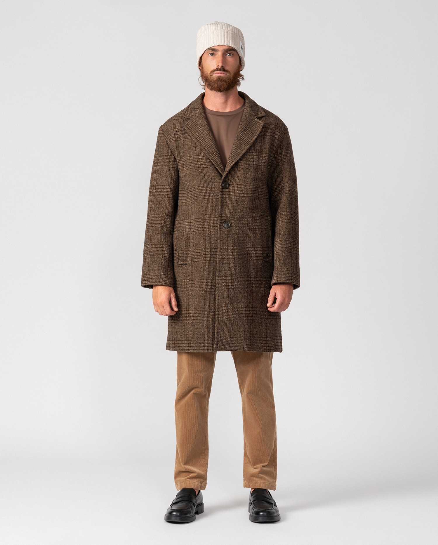 Abrigo de hombre oversize en cuadro gales - Etiem - Multicolor Multicolor-2