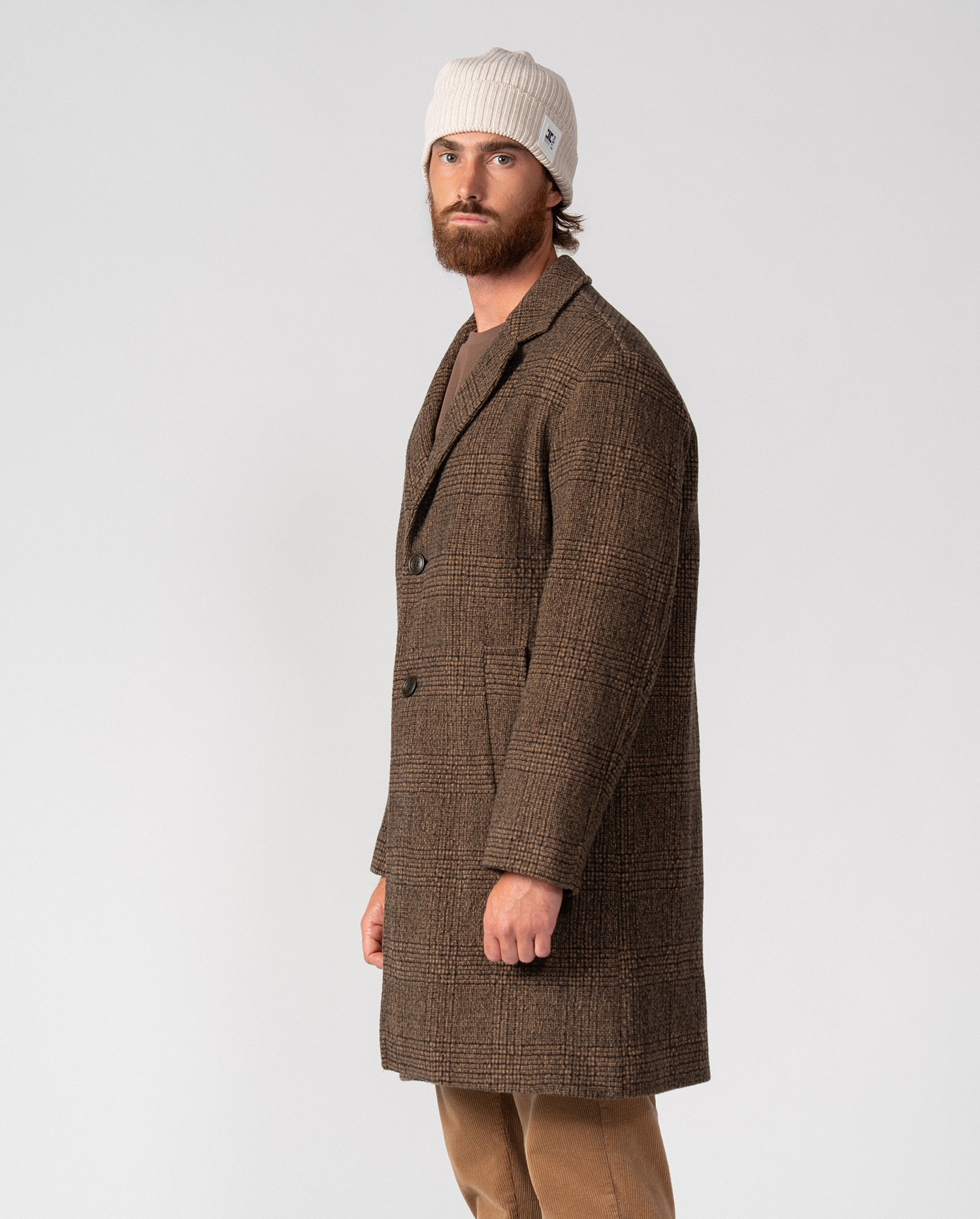 Abrigo de hombre oversize en cuadro gales - Etiem - Multicolor Multicolor-3
