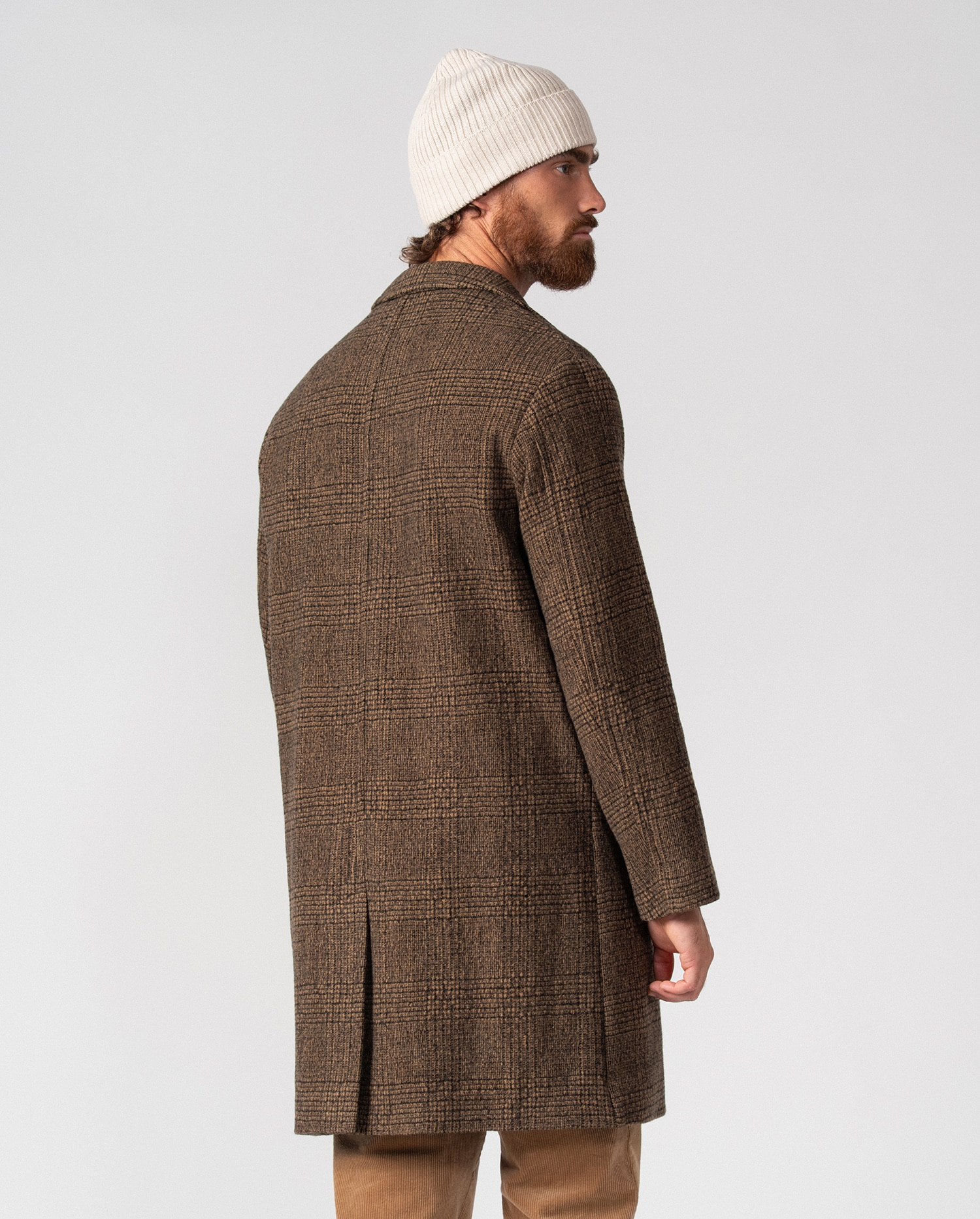 Abrigo de hombre oversize en cuadro gales - Etiem - Multicolor Multicolor-4