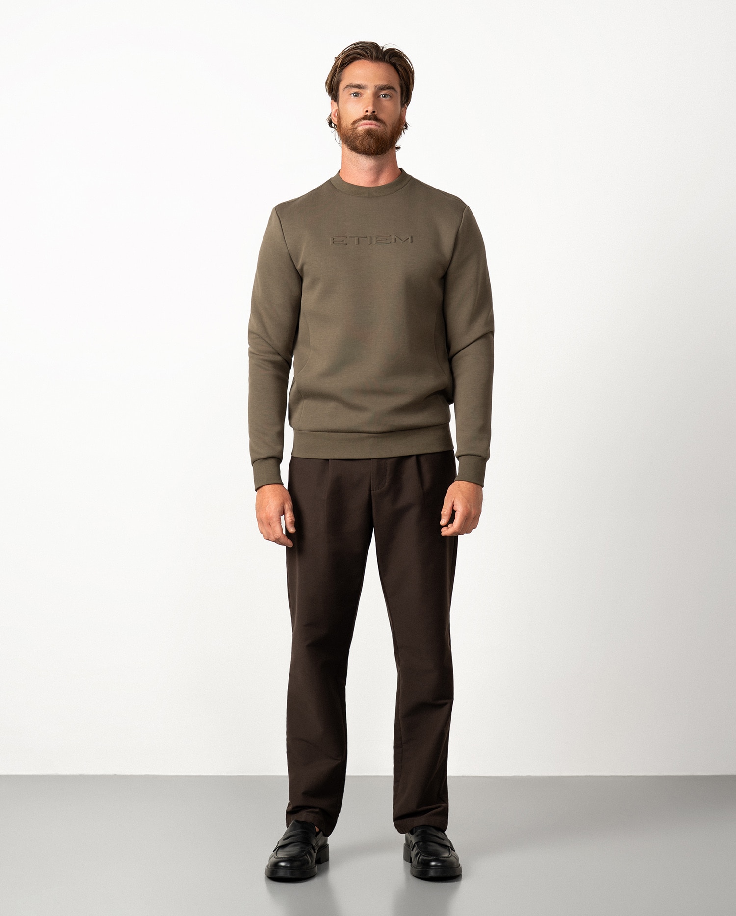 Sudadera de hombre en algodón - Etiem - Kaki Kaki-6