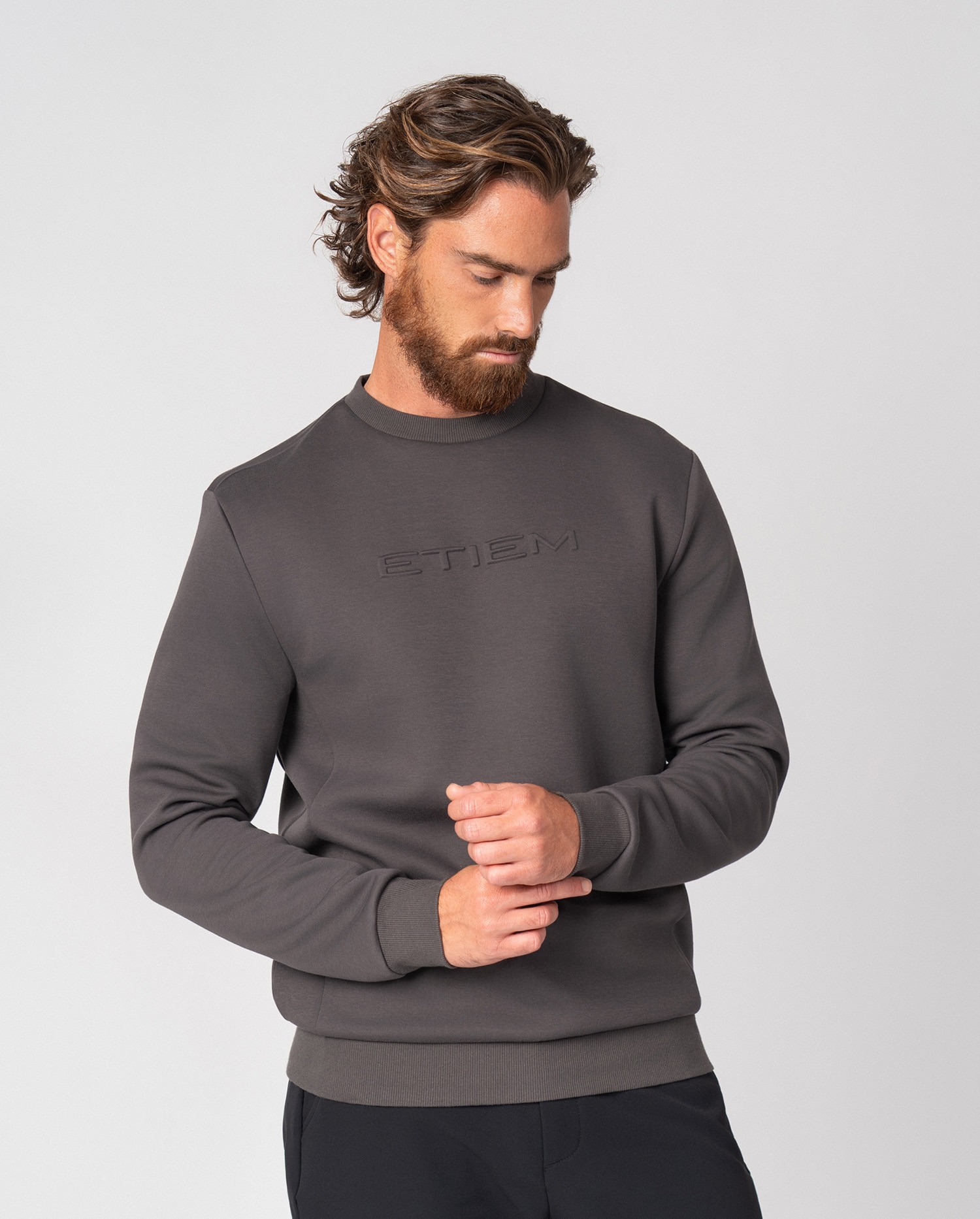 Imagen 0 de Sudadera de hombre en algodón Gris marengo