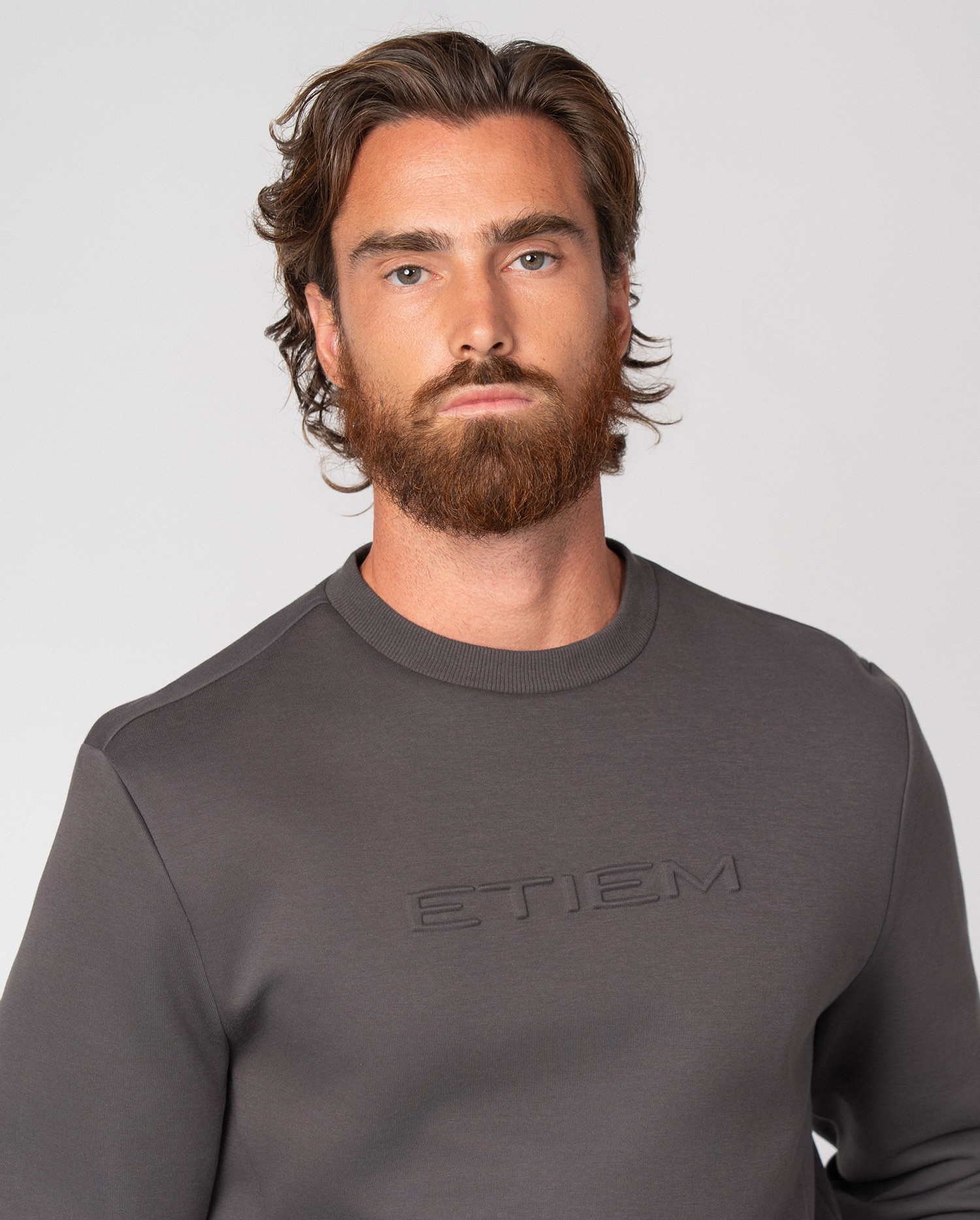 Sudadera de hombre en algodón - Etiem - Gris marengo Gris marengo-2