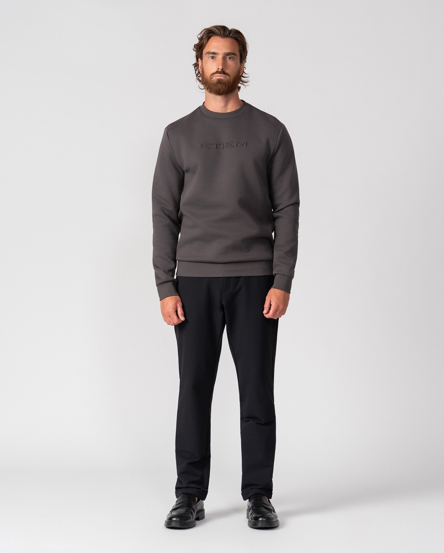 Sudadera de hombre en algodón - Etiem - Gris marengo Gris marengo-6