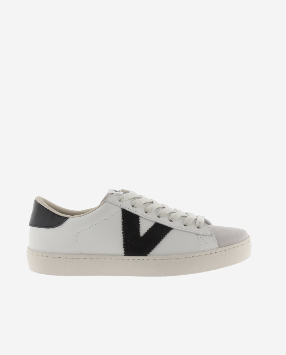 Zapatillas de lona hombre envejecida DREC con doble cordón - Victoria - Negro Negro-1
