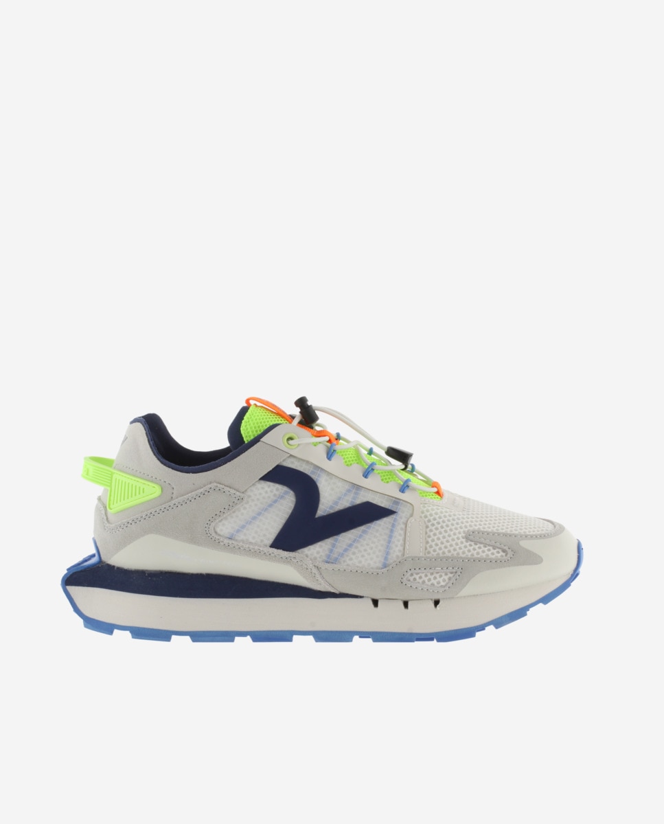 Chaussures Baskets Basses V 1985 VICTORIA 1985 BASKET WING TECH MAILLE & CROÛTE DE CUIR 8803111 - Livraison Gratuite