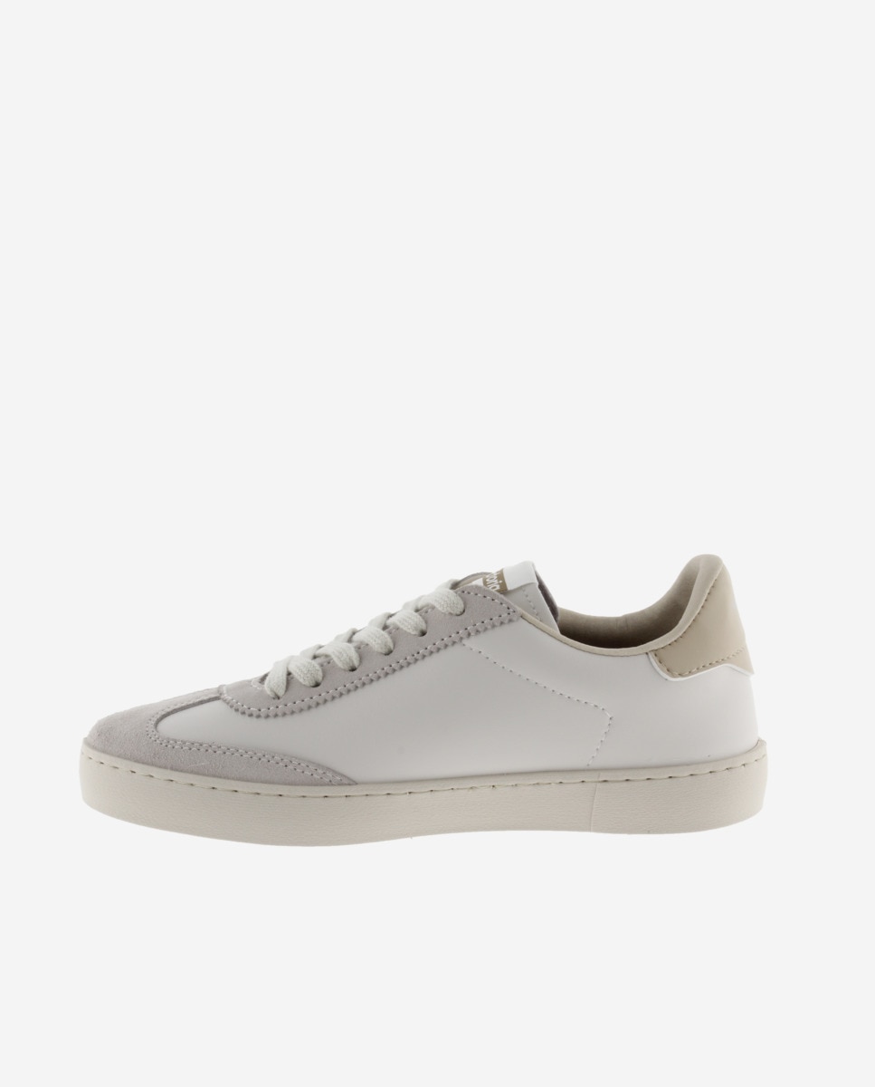 Zapatillas deportivas hombre con piezas de color y serraje en contraste - Victoria - Blanco hielo Blanco hielo-2