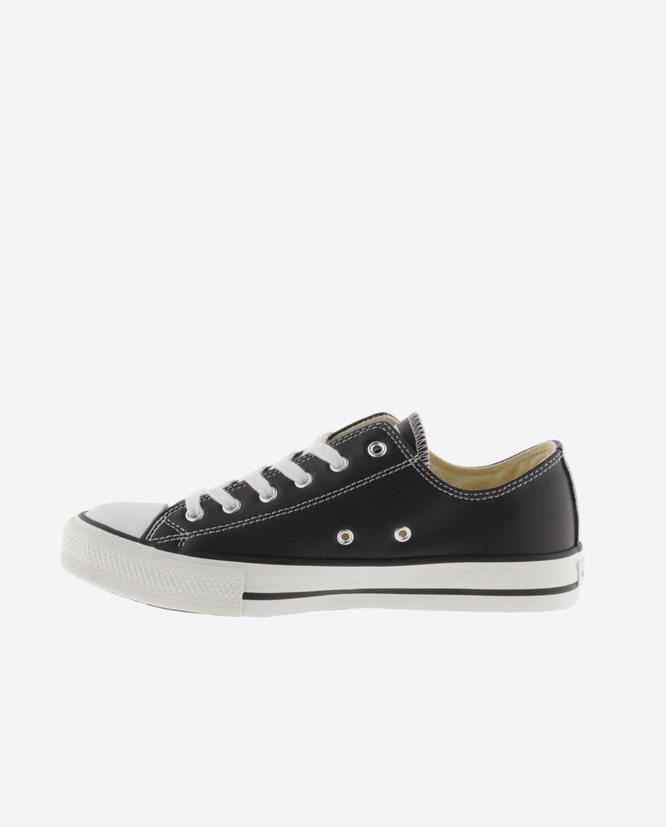 Zapatillas básicas de mujer con cordones blancos - Victoria - Negro Negro-2