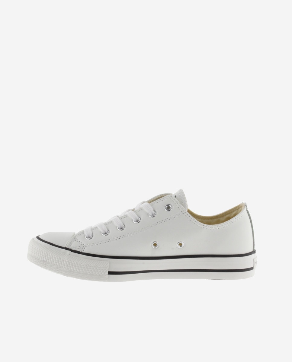 Zapatillas básicas de mujer con cordones blancos - Victoria - Blanco Blanco-2