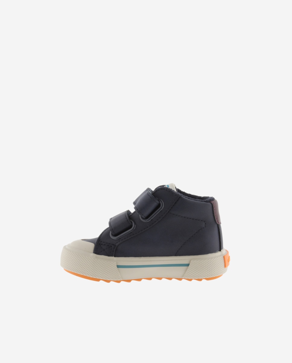 Imagen 3 de Zapatillas altas de niño con tiras adherentes - Azul marino Azul marino