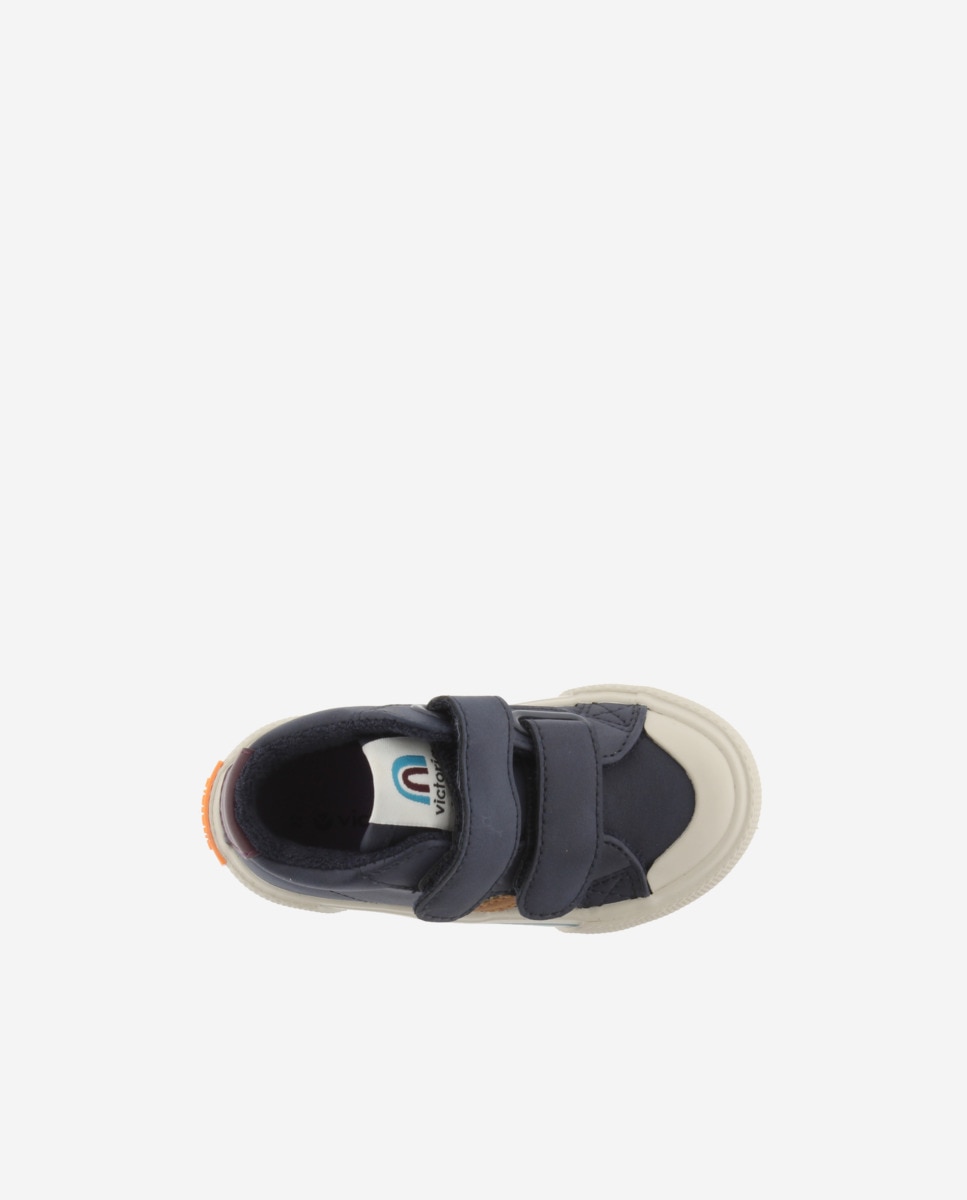 Imagen 4 de Zapatillas altas de niño con tiras adherentes - Azul marino Azul marino