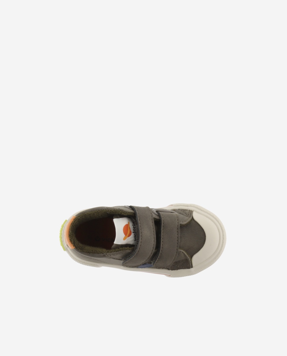 Imagen 4 de Zapatillas altas de niño con tiras adherentes - Kaki Kaki