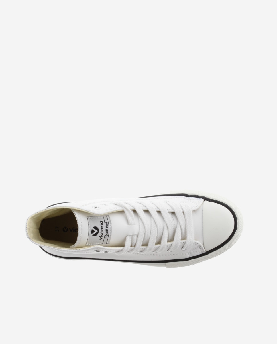 Imagen 4 de Zapatillas altas de niña con doble plataforma - Blanco Blanco