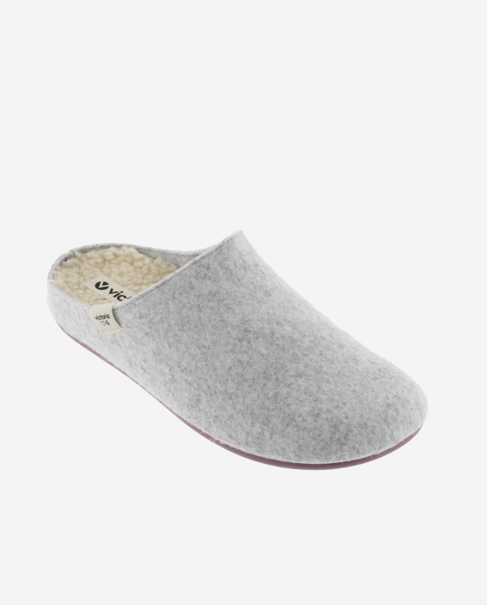 Imagen 3 de Zapatillas de casa abiertas unisex de fieltro reciclado - Blanco hielo Blanco hielo