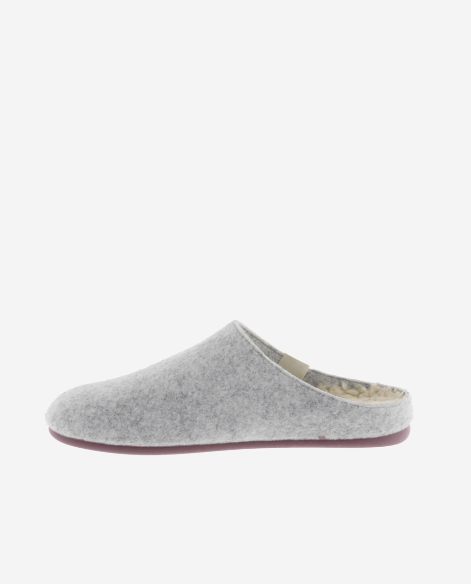 Imagen 2 de Zapatillas de casa abiertas unisex de fieltro reciclado - Blanco hielo Blanco hielo