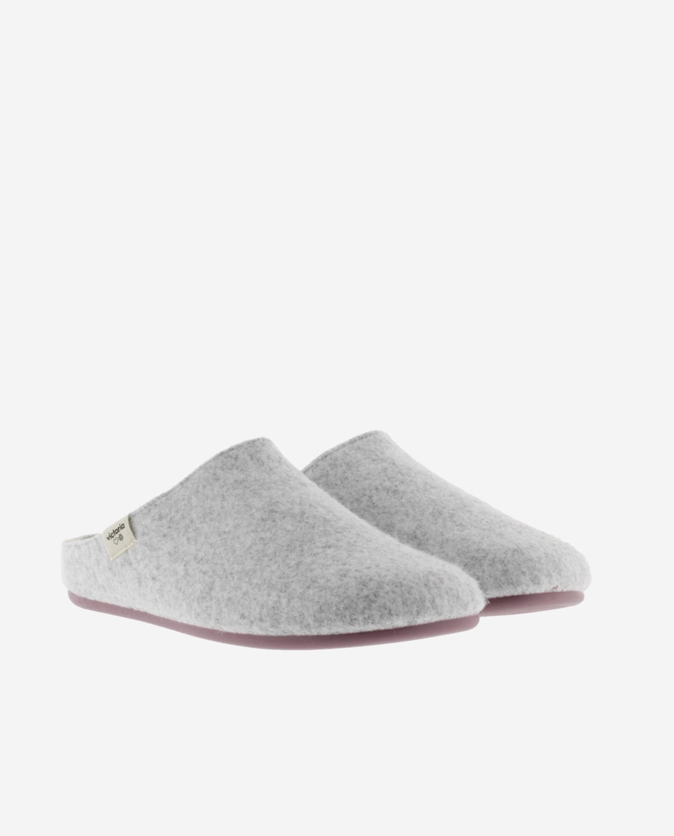 Imagen 5 de Zapatillas de casa abiertas unisex de fieltro reciclado - Blanco hielo Blanco hielo