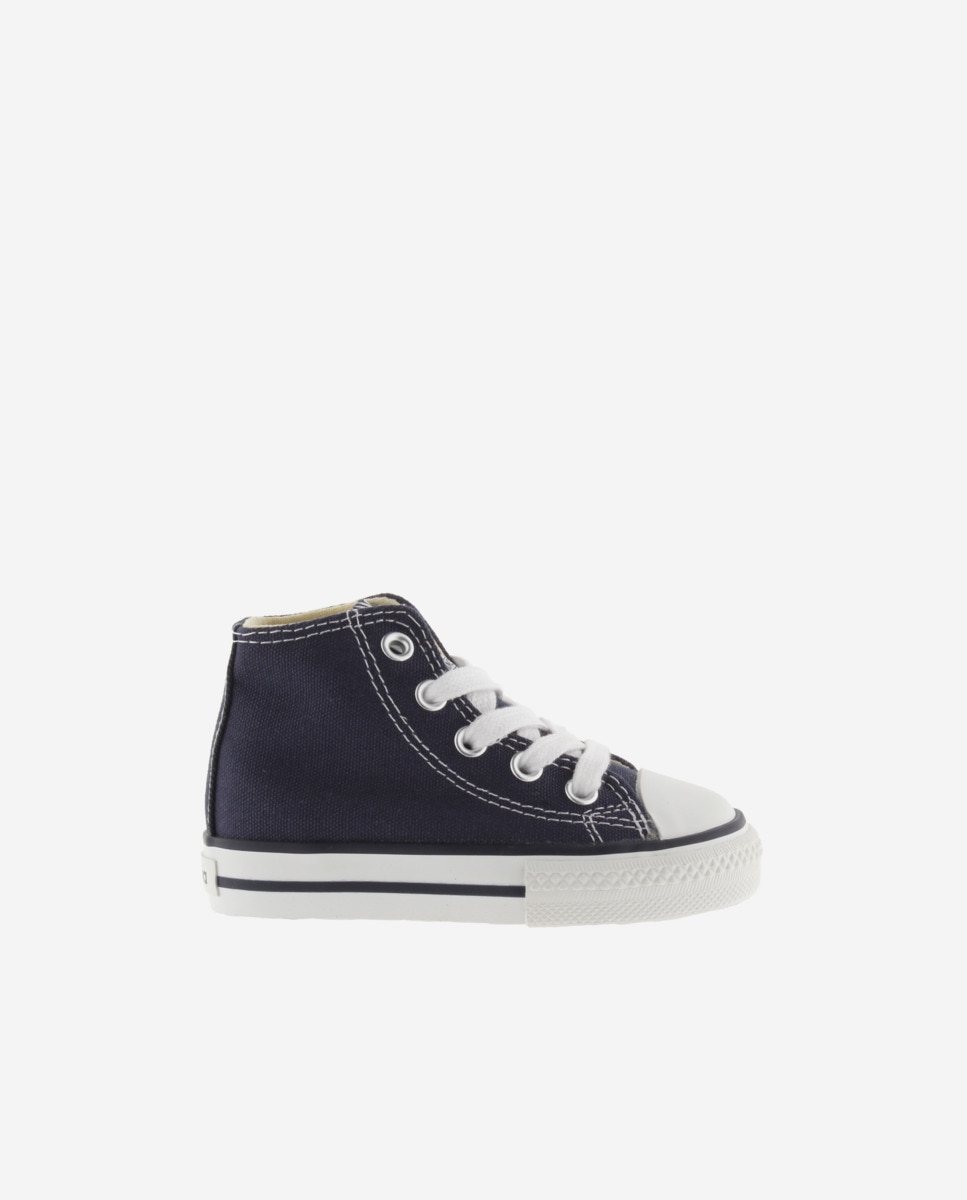 Victoria - Zapatillas de lona de niños altas con puntera de goma.