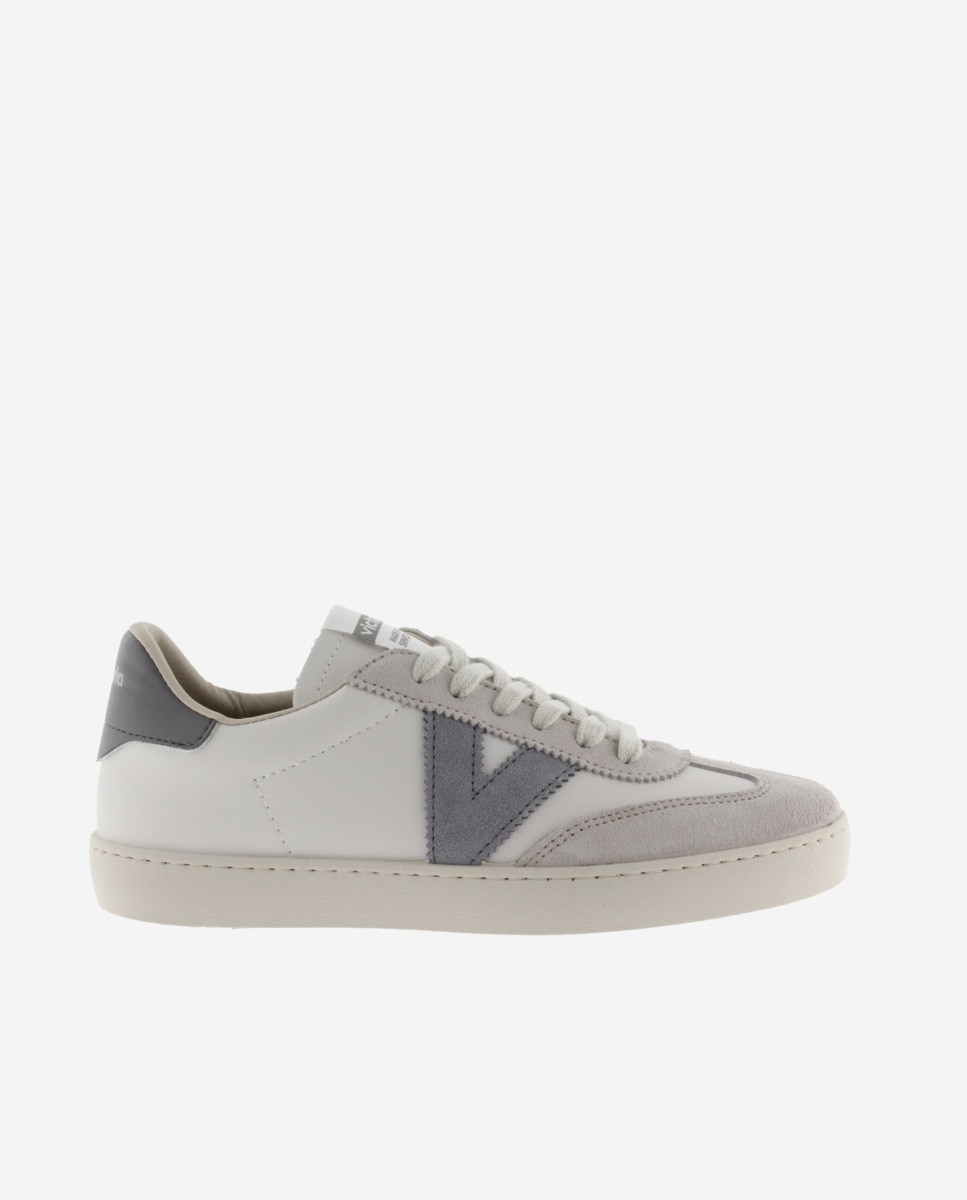 Zapatillas deportivas hombre con piezas de color y serraje en contraste - Victoria - Gris Gris-1