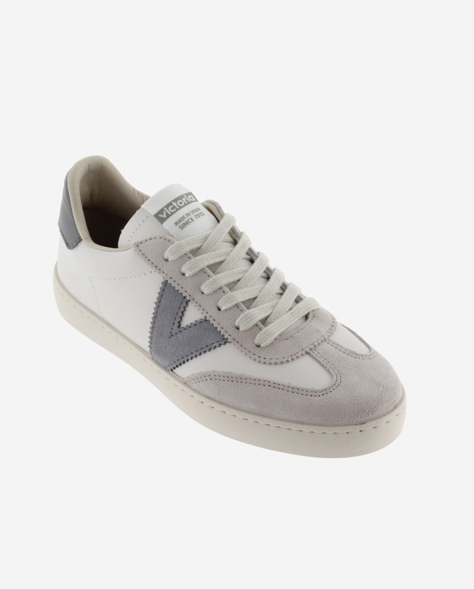 Zapatillas deportivas hombre con piezas de color y serraje en contraste - Victoria - Gris Gris-3