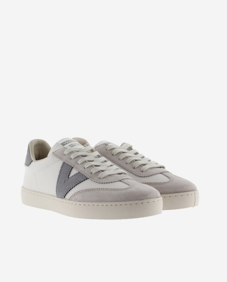 Zapatillas deportivas hombre con piezas de color y serraje en contraste - Victoria - Gris Gris-5