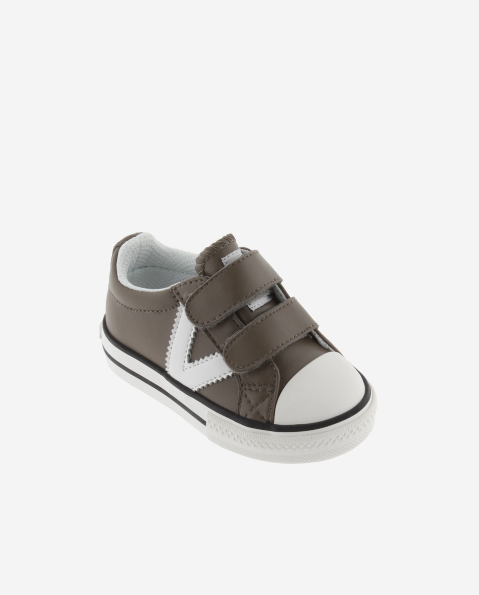 Imagen 2 de Zapatillas bajas de niño con logotipo en contraste y tiras adherentes - Topo Topo