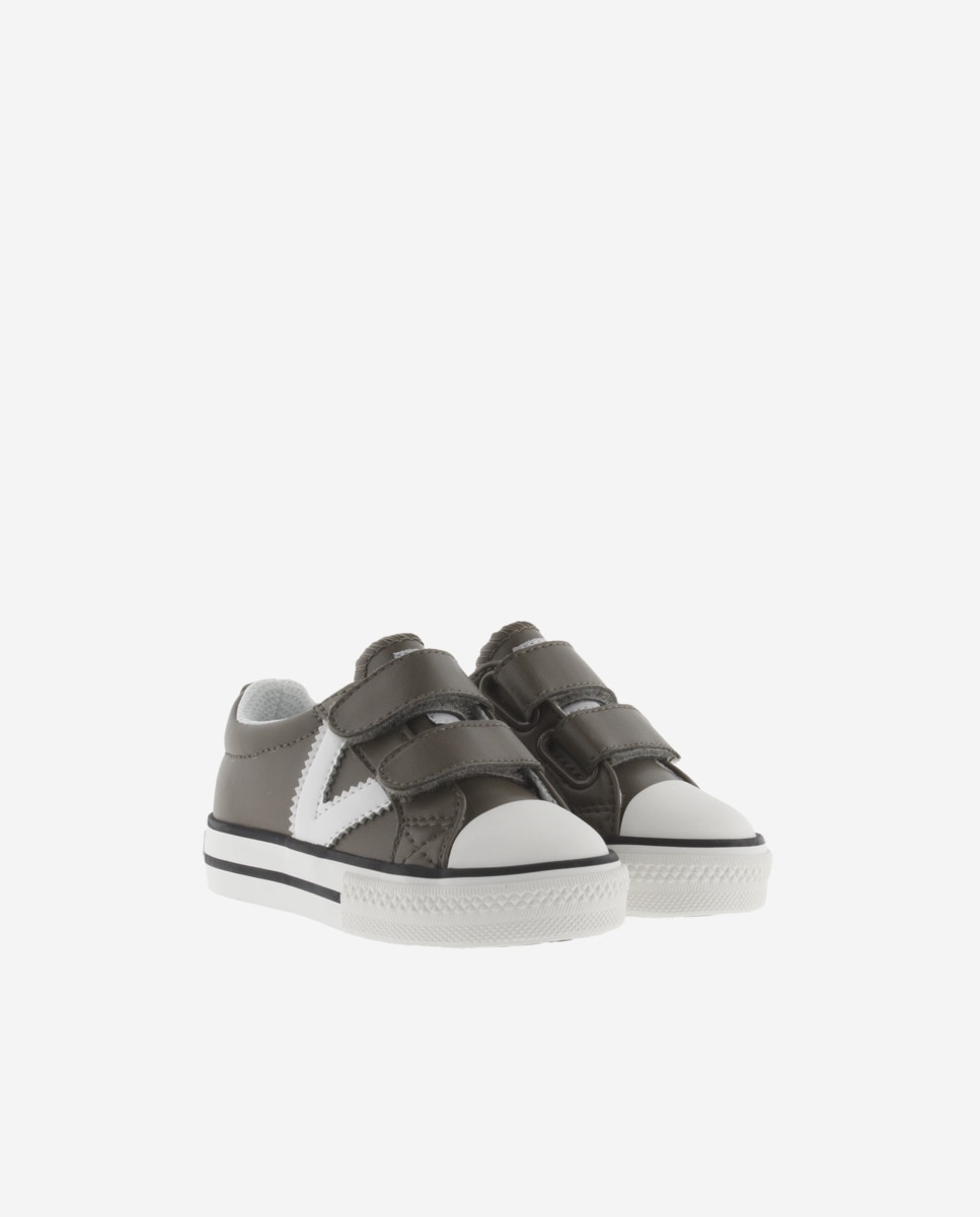 Imagen 5 de Zapatillas bajas de niño con logotipo en contraste y tiras adherentes - Topo Topo
