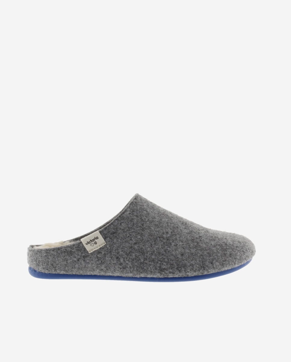 Imagen 1 de Zapatillas de casa abiertas unisex de fieltro reciclado - Gris Gris