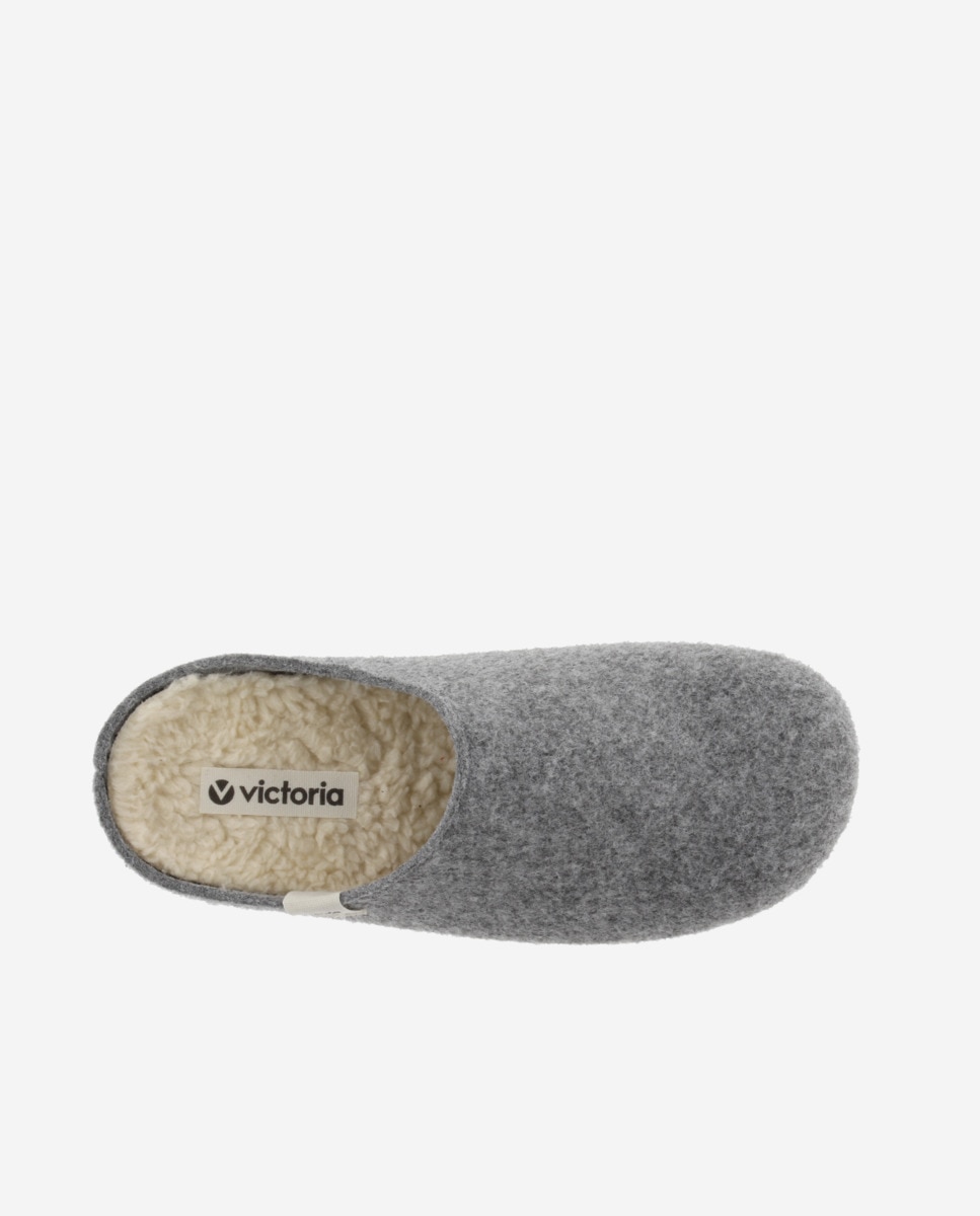 Imagen 4 de Zapatillas de casa abiertas unisex de fieltro reciclado - Gris Gris