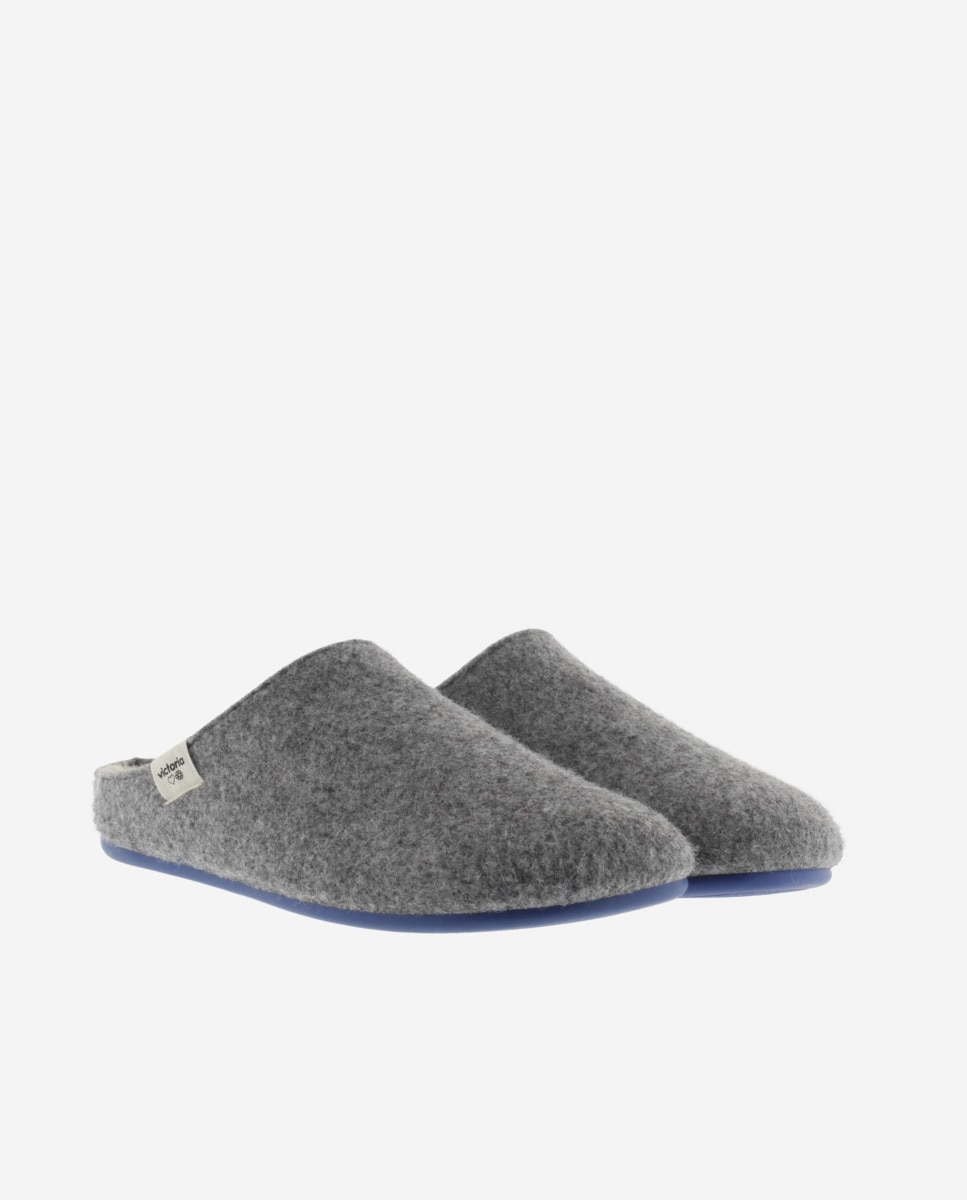 Imagen 5 de Zapatillas de casa abiertas unisex de fieltro reciclado - Gris Gris