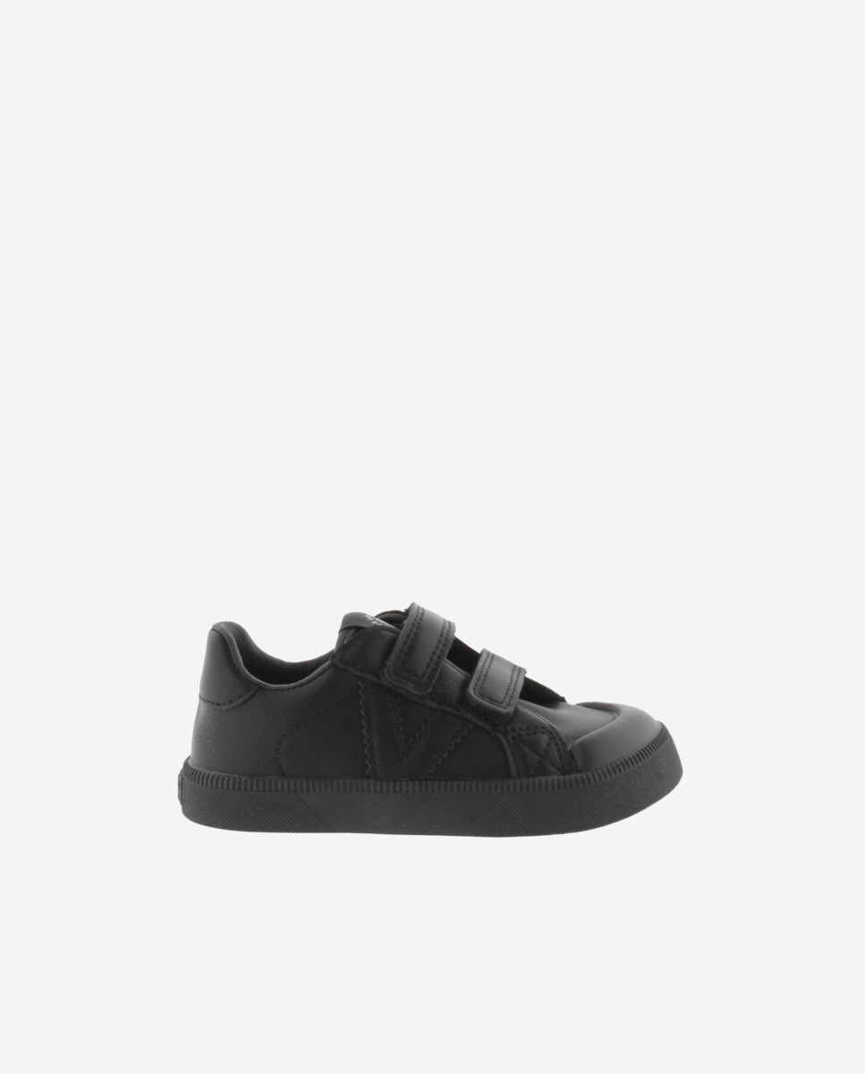 Imagen 0 de Zapatillas deportivas de niños barefoot monocromo con tiras adherentes Azul marino