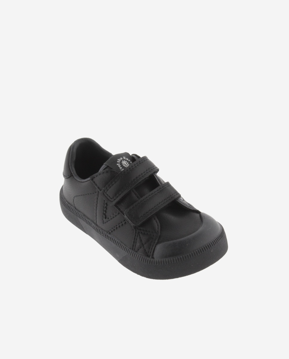 Zapatillas deportivas de niños barefoot monocromo con tiras adherentes - Victoria - Azul marino Azul marino-2