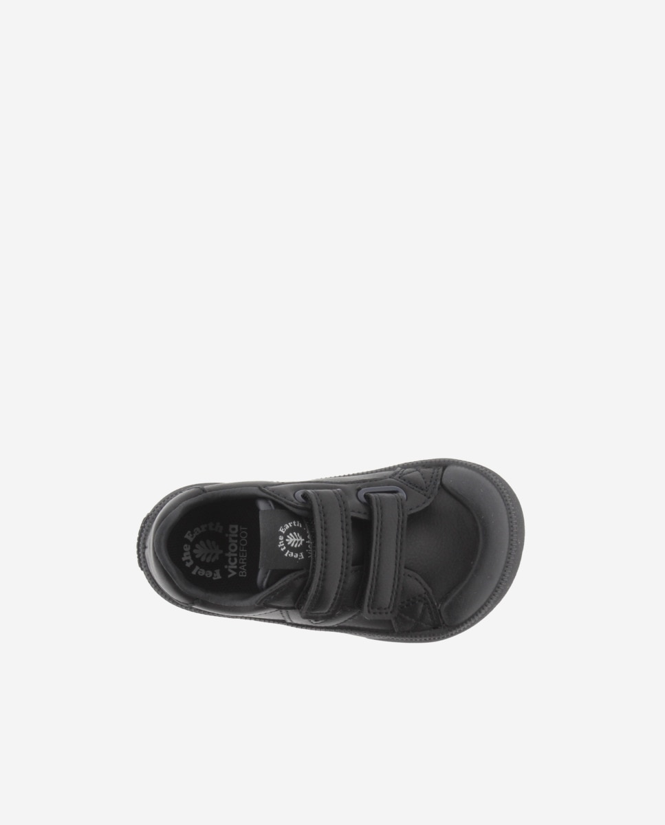 Zapatillas deportivas de niños barefoot monocromo con tiras adherentes - Victoria - Azul marino Azul marino-4