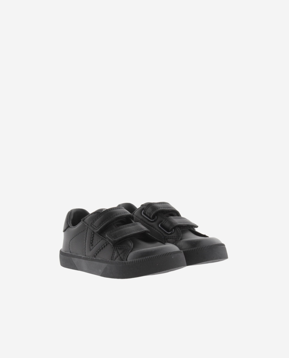 Zapatillas deportivas de niños barefoot monocromo con tiras adherentes - Victoria - Azul marino Azul marino-5