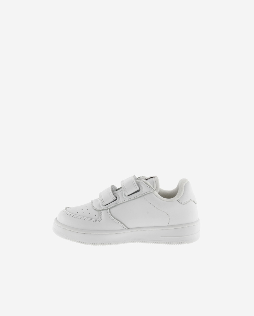 Imagen 3 de Zapatillas deportivas de niños blanco monocromo con tiras adherentes - Blanco Blanco