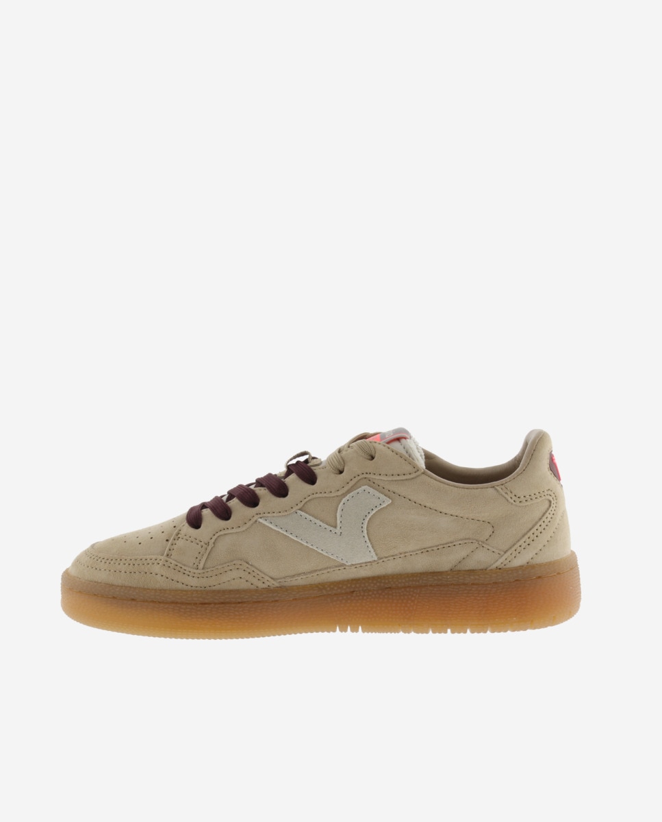 Victoria - Zapatillas deportivas unisex de serraje con piezas de color y suela caramelo.