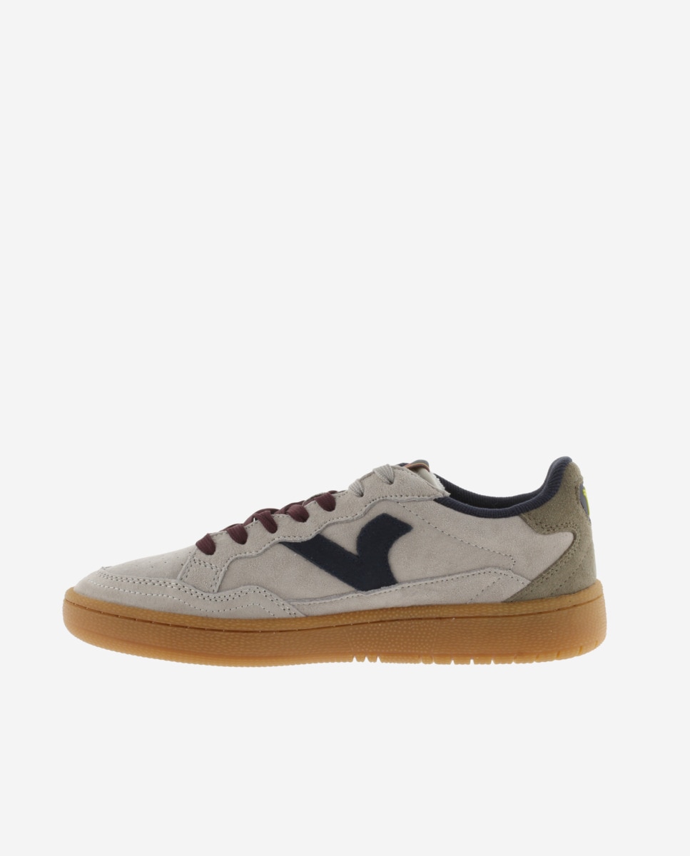 Victoria - Zapatillas deportivas unisex de serraje con piezas de color y suela caramelo.