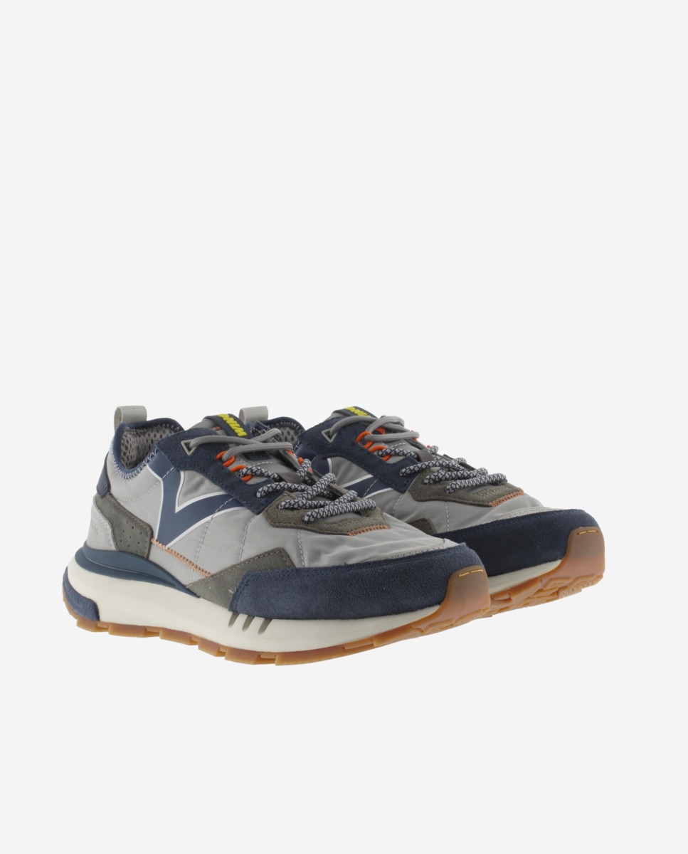 Zapatillas deportivas unisex con piezas de color y serraje - Victoria - Azul marino Azul marino-5