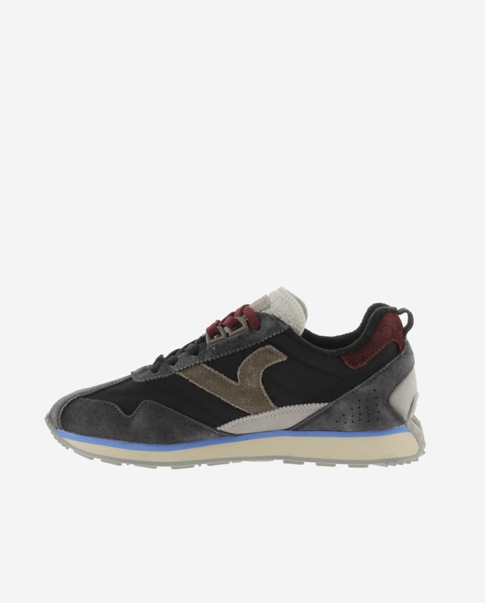 Zapatillas deportivas unisex de nylon con piezas de serraje - Victoria - Negro Negro-3