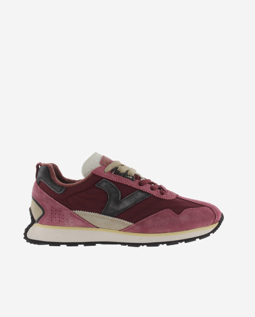 Zapatillas deportivas unisex de nylon con piezas de serraje - Victoria - Burdeos Burdeos-1