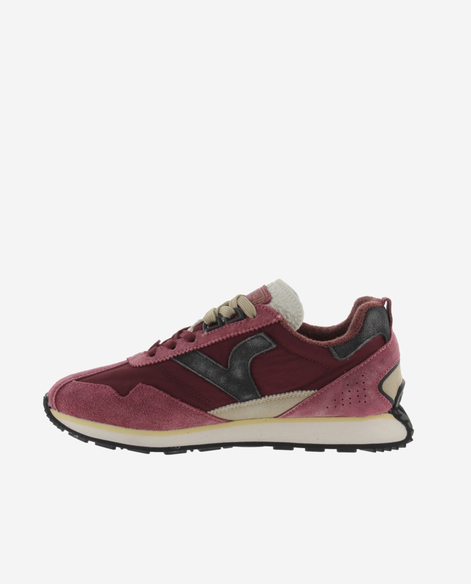 Zapatillas deportivas unisex de nylon con piezas de serraje - Victoria - Burdeos Burdeos-2