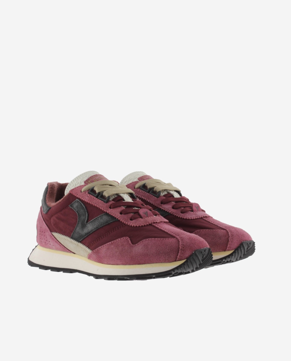 Zapatillas deportivas unisex de nylon con piezas de serraje - Victoria - Burdeos Burdeos-5