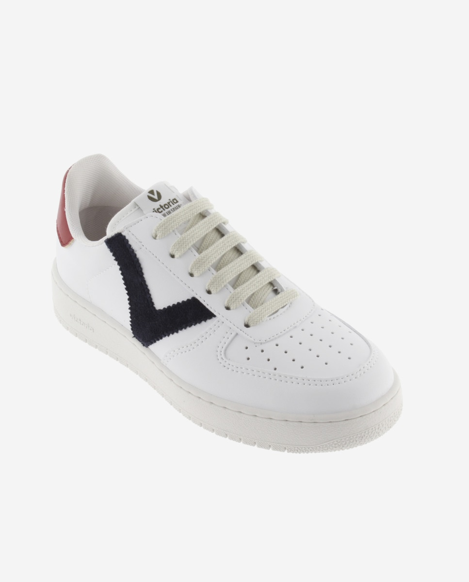 Zapatillas deportivas unisex con piezas de color en contraste y puntera perforada - Victoria - Azul marino Azul marino-3
