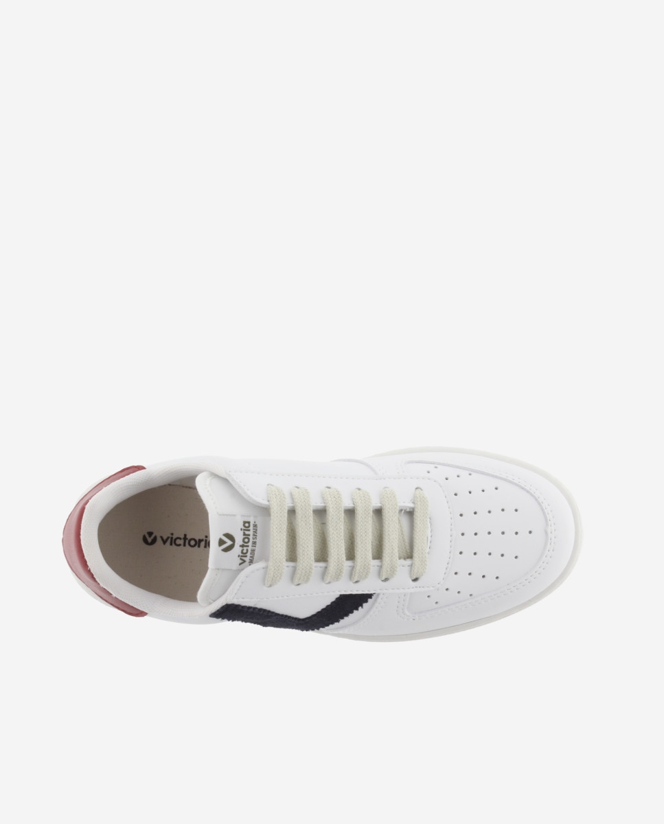 Zapatillas deportivas unisex con piezas de color en contraste y puntera perforada - Victoria - Azul marino Azul marino-4