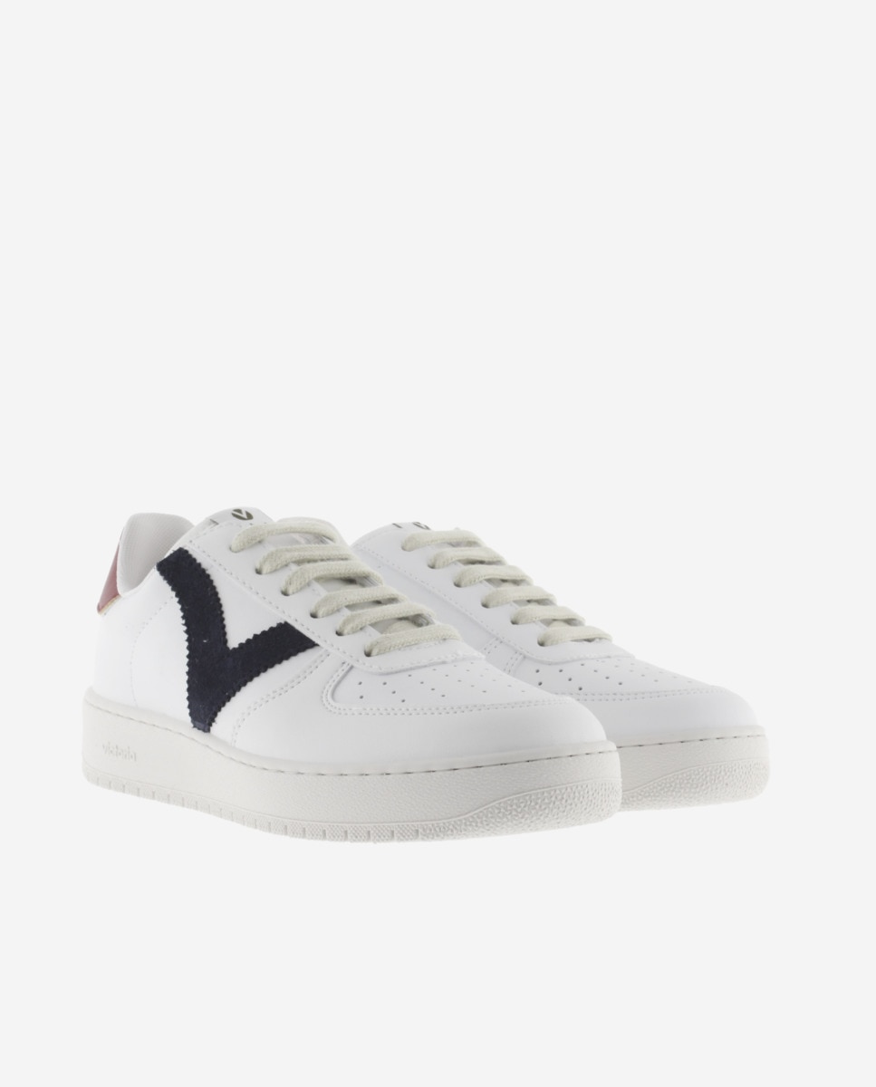 Zapatillas deportivas unisex con piezas de color en contraste y puntera perforada - Victoria - Azul marino Azul marino-5