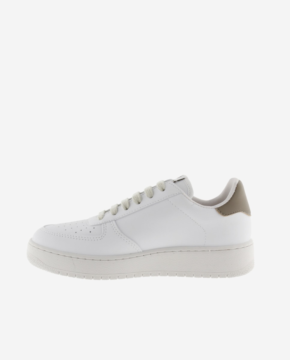 Zapatillas deportivas unisex con piezas de color en contraste y puntera perforada - Victoria - Topo Topo-2