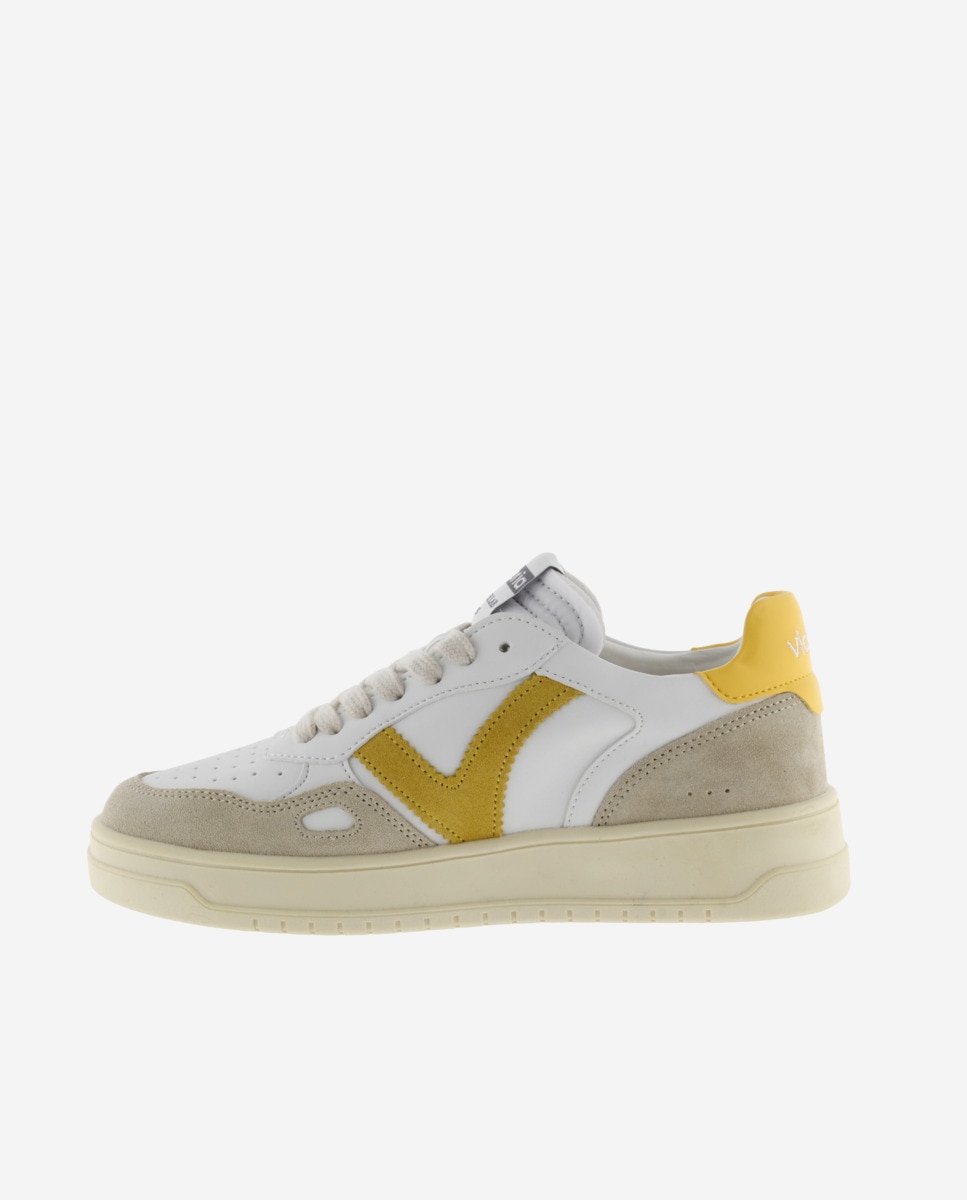 Victoria - Zapatillas deportivas unisex con piezas de color y serraje.