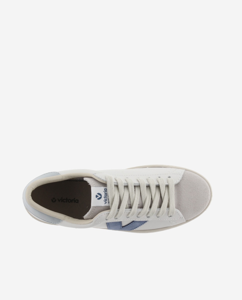 Zapatillas de lona hombre envejecida DREC con doble cordón - Victoria - Azul Azul-4