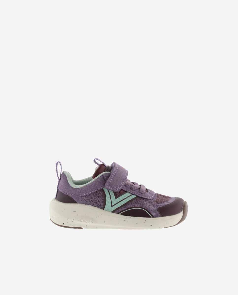 Imagen 1 de Zapatillas de niños barefoot multicolor con cordón elástico y tira adherente - Victoria - Malva Malva